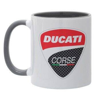 Ducati, Mug colored grey, ceramic, 330ml