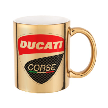 Ducati, Κούπα κεραμική, χρυσή καθρέπτης, 330ml