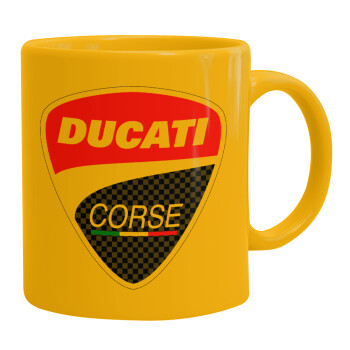 Ducati, Ceramic coffee mug yellow, 330ml