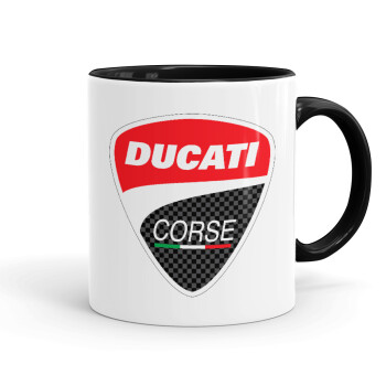 Ducati, Κούπα χρωματιστή μαύρη, κεραμική, 330ml