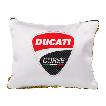 Ducati, Sequin Gold Pouch Cosmetic Bag