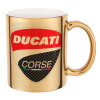 Mug ceramic, gold mirror, 330ml