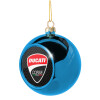 Blue Christmas tree ball ornament 8cm