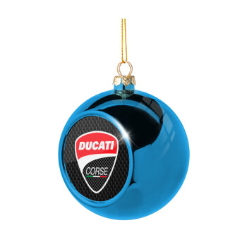 Ducati, Blue Christmas tree ball ornament 8cm