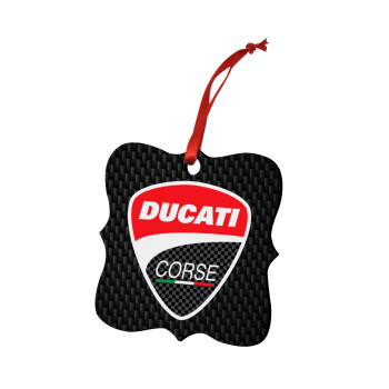 Ducati, Christmas ornament polygon wooden 7.5cm