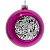 Purple Christmas tree ornament bauble 8cm