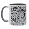 Mug colored grey, ceramic, 330ml