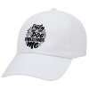 Adult Baseball Cap White 5-panel (POLYESTER, ADULT, UNISEX, ONE SIZE)