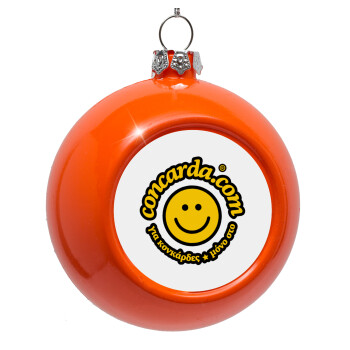 Concarda, Orange Christmas tree ornament bauble 8cm