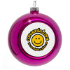 Purple Christmas tree ornament bauble 8cm