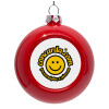 Red Christmas tree ornament bauble 8cm