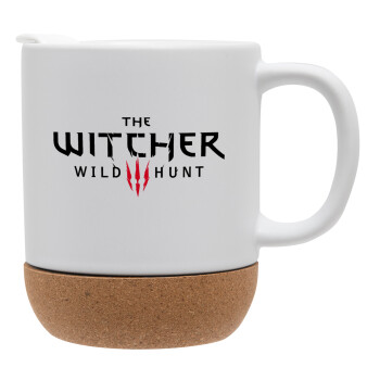 The witcher III wild hunt, Κούπα, κεραμική με βάση φελού και καπάκι (ΜΑΤ), 330ml (1 τεμάχιο)