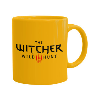 The witcher III wild hunt, Ceramic coffee mug yellow, 330ml