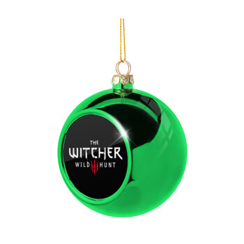 The witcher III wild hunt, Green Christmas tree ornament ball 8cm