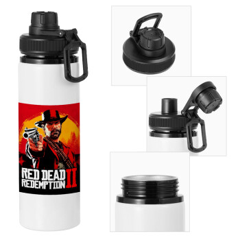 Red Dead Redemption 2, Metal water bottle with safety cap, aluminum 850ml