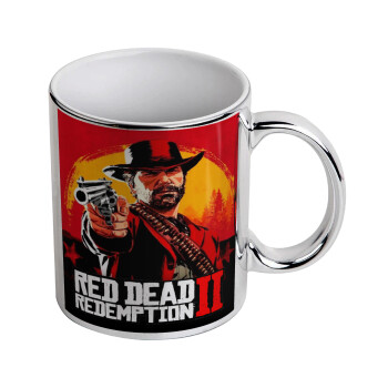 Red Dead Redemption 2, Mug ceramic, silver mirror, 330ml