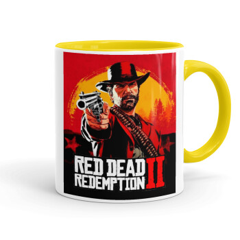 Red Dead Redemption 2, Mug colored yellow, ceramic, 330ml