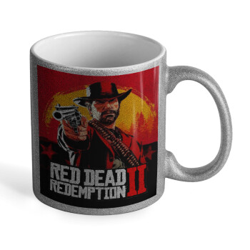 Red Dead Redemption 2, Κούπα Ασημένια Glitter που γυαλίζει, κεραμική, 330ml
