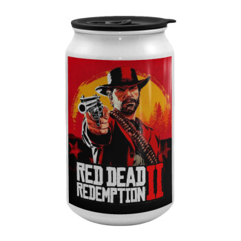 Red Dead Redemption 2, Κούπα ταξιδιού μεταλλική με καπάκι (tin-can) 500ml