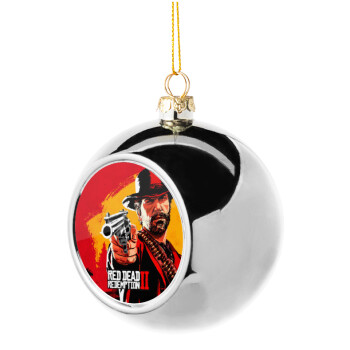 Red Dead Redemption 2, Silver 8cm Christmas tree ball ornament