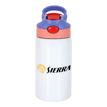 SIERRA, Παιδικό παγούρι θερμό, ανοξείδωτο, με καλαμάκι ασφαλείας, ροζ/μωβ (350ml)