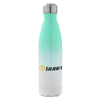 SIERRA, Metal mug thermos Green/White (Stainless steel), double wall, 500ml