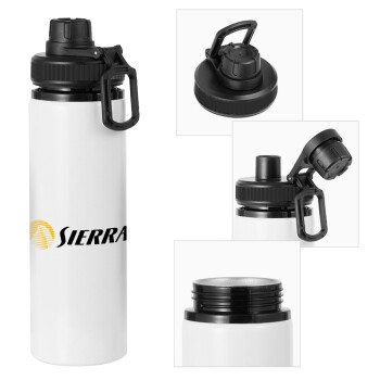 SIERRA, Metal water bottle with safety cap, aluminum 850ml