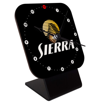 SIERRA, Επιτραπέζιο ρολόι ξύλινο με δείκτες (10cm)