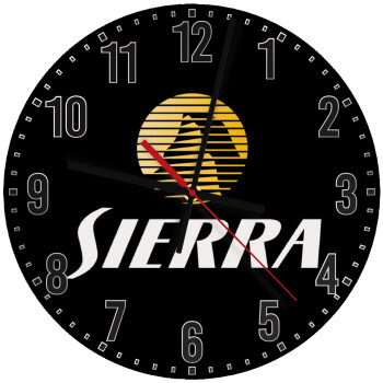 SIERRA, Ρολόι τοίχου ξύλινο (30cm)
