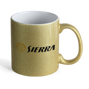 SIERRA, Κούπα Χρυσή Glitter που γυαλίζει, κεραμική, 330ml