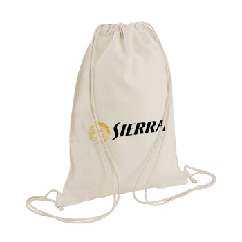 SIERRA, Backpack bag GYMBAG natural (28x40cm)