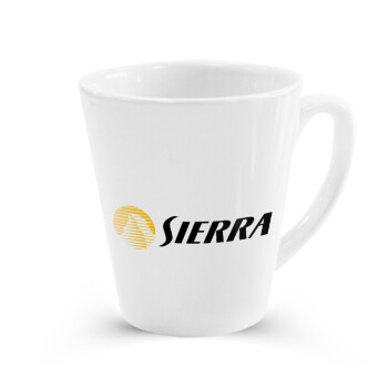 SIERRA, Κούπα κωνική Latte Λευκή, κεραμική, 300ml