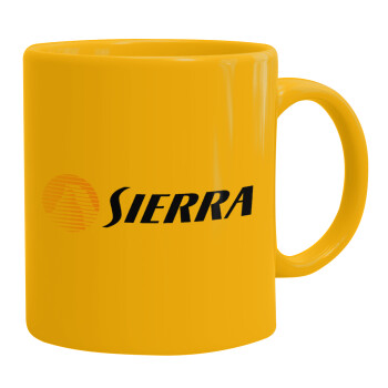 SIERRA, Ceramic coffee mug yellow, 330ml