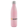 Metal mug thermos Pink Iridiscent (Stainless steel), double wall, 500ml