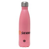 Metal mug thermos Pink Mat (Stainless steel), double wall, 500ml