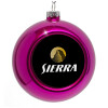 Purple Christmas tree ornament bauble 8cm