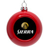 Red Christmas tree ornament bauble 8cm