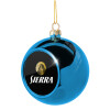 Blue Christmas tree ball ornament 8cm