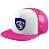 Adult Soft Trucker Hat with Pink/White Mesh (POLYESTER, ADULT, UNISEX, ONE SIZE)