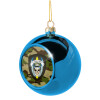 Blue Christmas tree ball ornament 8cm