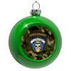 Green Christmas tree ornament bauble 8cm