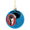 Blue Christmas tree ball ornament 8cm