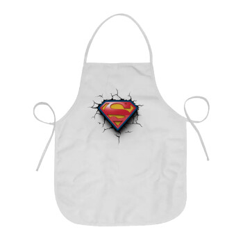 Superman cracked, Chef Apron Short Full Length Adult (63x75cm)