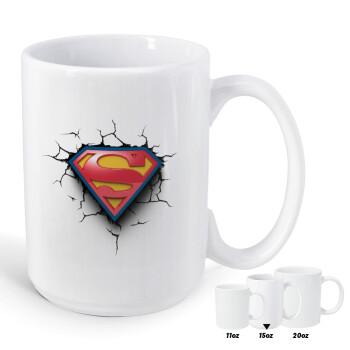 Superman cracked, Κούπα Mega, κεραμική, 450ml