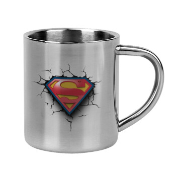 Superman cracked, Mug Stainless steel double wall 300ml