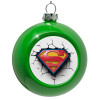 Green Christmas tree ornament bauble 8cm