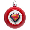 Red Christmas tree ornament bauble 8cm