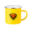 Yellow Enamel Metallic Cup 360ml