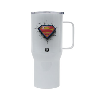 Superman cracked, Tumbler με καπάκι, διπλού τοιχώματος (θερμό) 750L