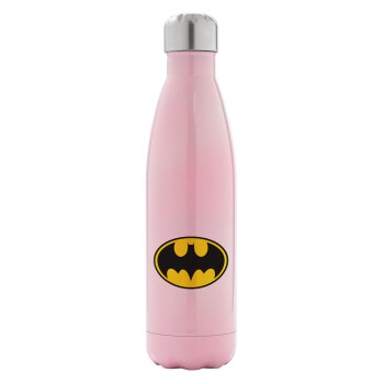 Batman, Metal mug thermos Pink Iridiscent (Stainless steel), double wall, 500ml
